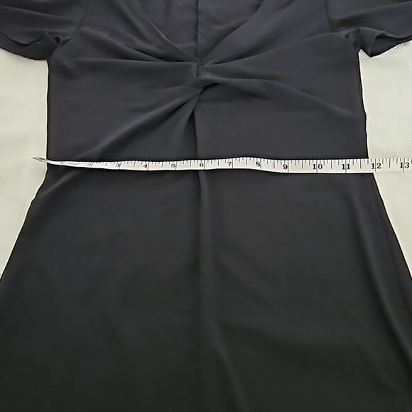 Ambianee Women's V-neck With Ruffled Bodycon Mini Dress Black Small - Picture 9 of 16